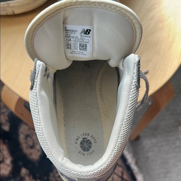 Aime Leon Dore New Balance Men's Gray and White High-Top Sneakers - Picture 4 of 6